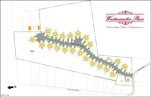 Site Plan drawing for Meadows at Hampton